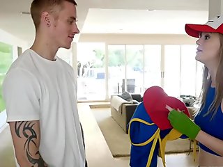Dolly Leigh sucks Richies pokemon pikachu cock